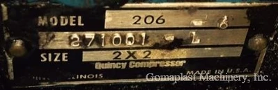 Quincy M-206 Air Compressors (2), Item # 1686