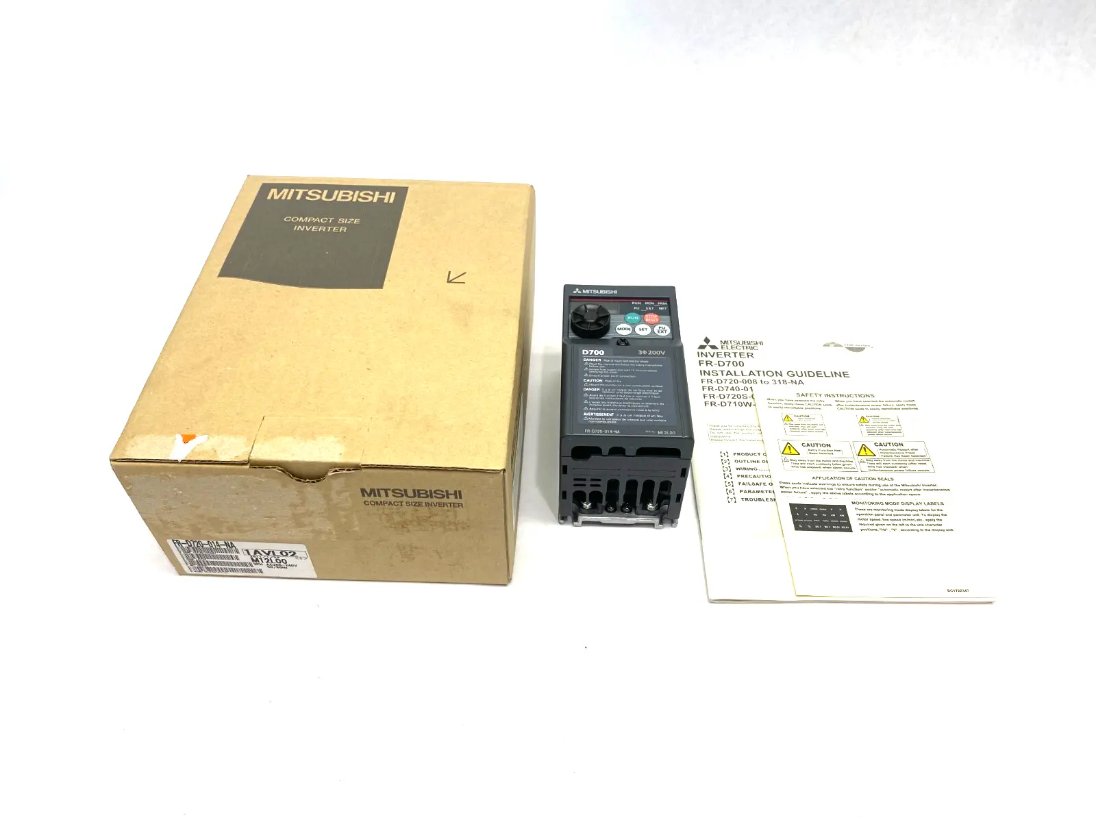 Mitsubishi FR-D720-014-NA Compact Variable Speed Drive 3Ph AC200-240V - New