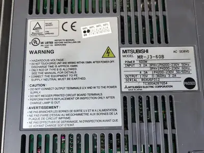 USED MITSUBISHI ELECTRIC CORPORATION MR-J3-60B