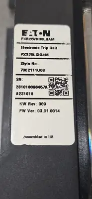 Eaton PXR25VN30LGAM Electronic Trip Unit (PXR25LSIGAM) (BIN743)