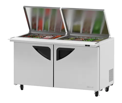 Turbo Air TST-60SD-24-N-FL 60 1/4" Super Deluxe Mega Top Sandwich/Salad Prep Table w/ Refrigerated Base, 115v
