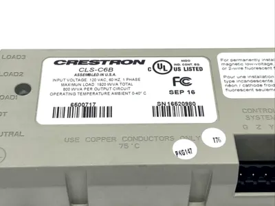 Used Crestron CLS-C6B Lighting Michigan US | Maverick Industrial Sales #1392921