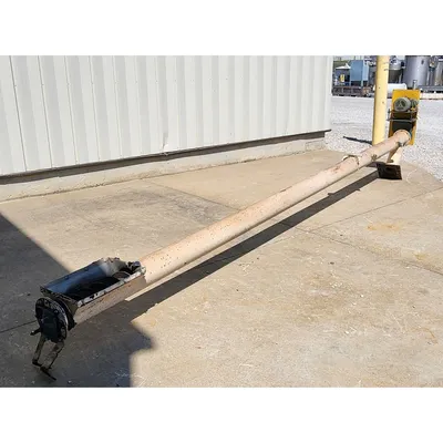 Used 6" Dia. X 18'-6"L Mild Steel Tubular Screw Auger Conveyor