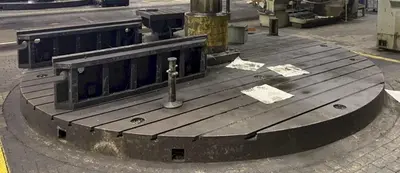 16' CIRCULAR ROUND T-SLOTTED LAYOUT FLOOR PLATE / SET UP TABLE: STOCK #14646