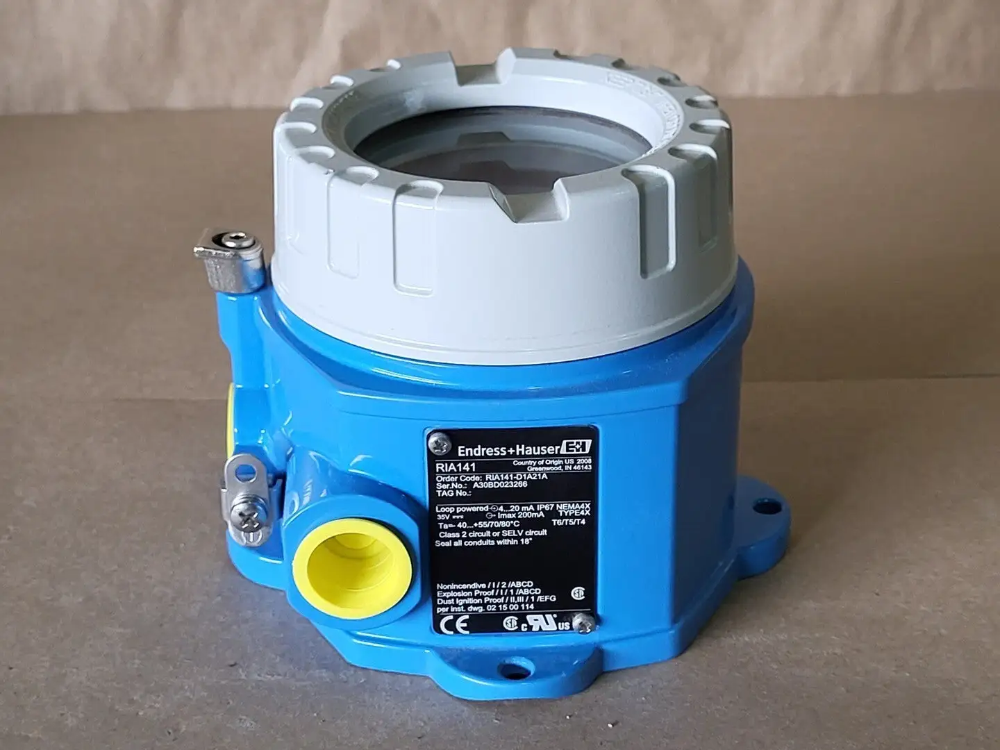 NEW ENDRESS+HAUSER RIA141
