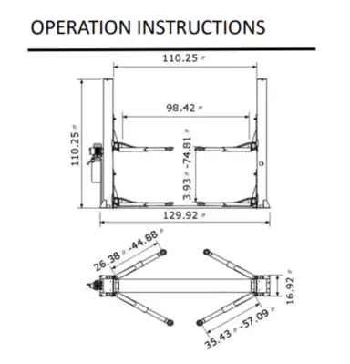 AGT Two Post Base Plate Auto Lift (ATK-B1000)