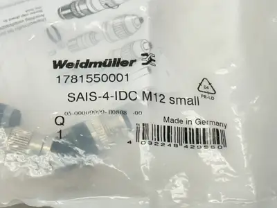 New | in-Stock Weidmüller SAIS-4-IDC M12 Small Electrical Fittings Michigan US | Maverick Industrial Sales #1400594