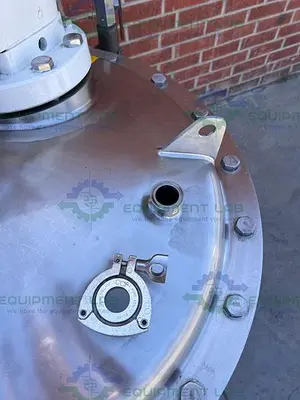 USED PRECISION STAINLESS 400 LITER STAINLESS STEEL JACKETED REACTOR W/ AGITATOR