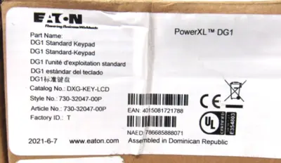 NEW EATON DXG-KEY-LCD KEYPAD DXGKEYLCD