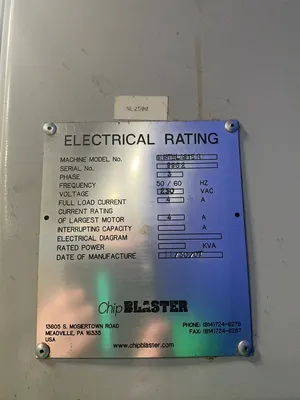 Used 2007 CHIP BLASTER JY10 Chemical & Process Equipment Ohio US | HGR 24 #1144844