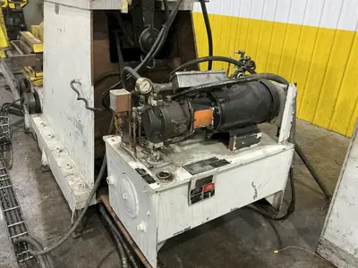 30,000 LBS X 36" PERFECTO COIL FEED LINE, COIL REEL UNCOILER & STRAIGHTENER: YOBRO #24871