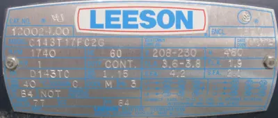 NEW LEESON 120024.00 BRAKE MOTOR 6-63015-551-R1FD 5/8" 1740RPM D143TC K060407