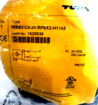 NEW TURCK NI50U-CK40-RP6X2-H1143 PROXIMITY SENSOR 1625838 NI50UCK40RP6X2H1143