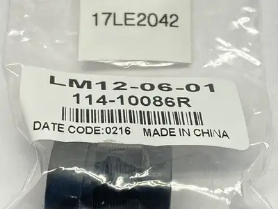 114-10086R | Cognex  Lens 6mm Focal Length F/2 Fixed Aperture LM12-06-01 - New