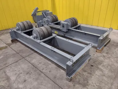 20 TON ARONSON MODEL #WWR-20 POWERED TANK TURNING ROLL SET WITH DRIVE & IDLER: STOCK #22313