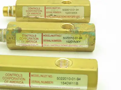 CONCOA 502-2010 Brass Purge Valve Right Side Inlet 1/4" NPT  Lot of 3