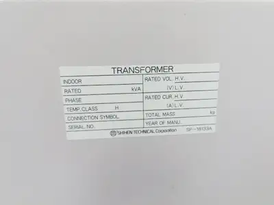 Used SHIHEN ELECTRIC _UNKNOWN_ Transformers Indiana US | Arrow Industrial #1412062