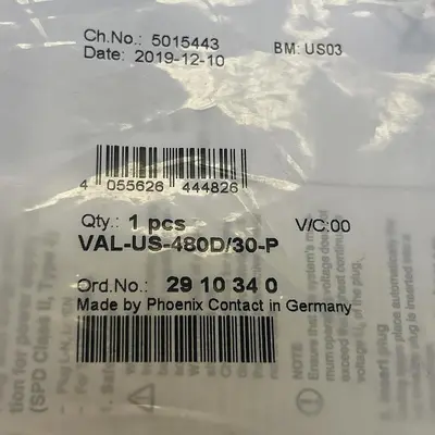 Used PHOENIX CONTACT VAL-US-480D/30-P Miscellaneous Equipment (Electrical & Power) Ohio US | Surplus Asset Holdings #1289417