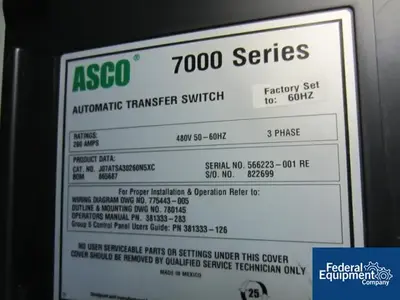 USED ASCO Emerson Network Power ASCO 7000 Series Power Transfer Switch