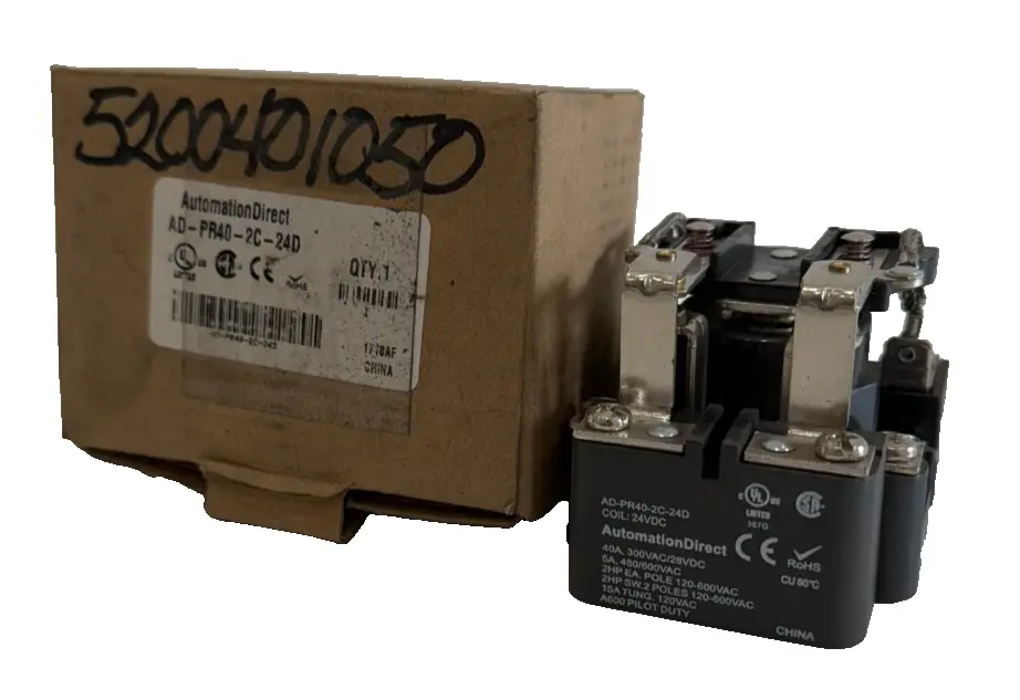 NEW AUTOMATION DIRECT AD-PR40-2C-24D RELAY ADPR402C24D