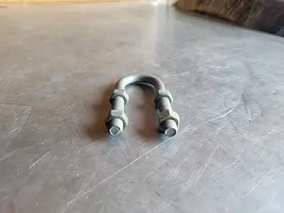 1.8" ID 3.8" OD U Bolt W/ 4 Hex Bolts