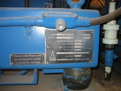 Centrifuge, Decanter, KHD Humboldt Wedag, Type S3-1-01 #S734954