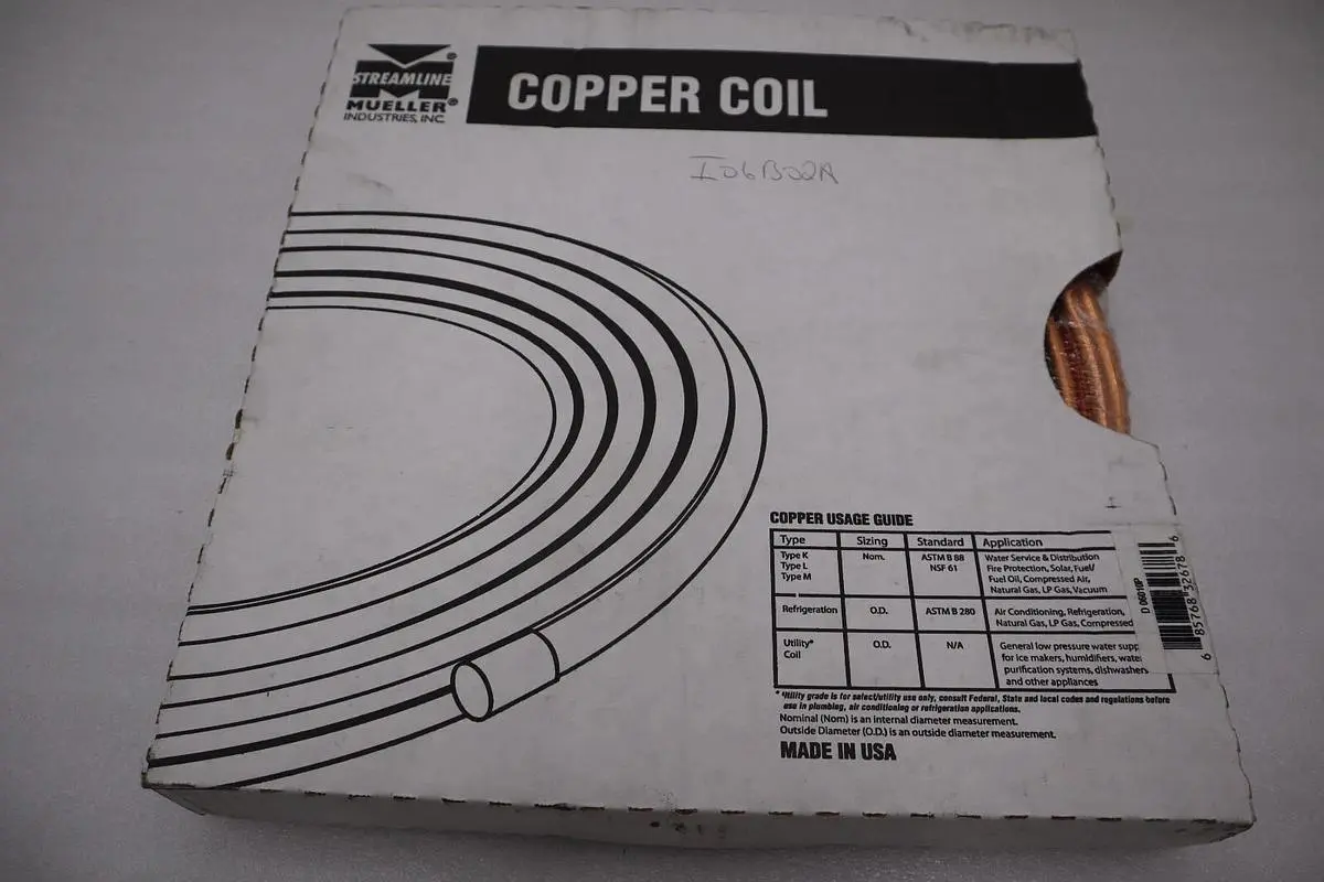 NEW IN BOX Streamline Copper Coil 3/8" OD x 10' Refrigeration STOCK H204