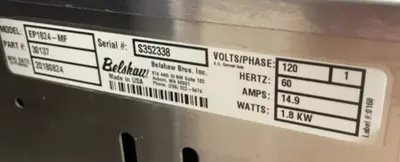 182-0011 Belshaw Adamatic EP1824-MF EconoProofer