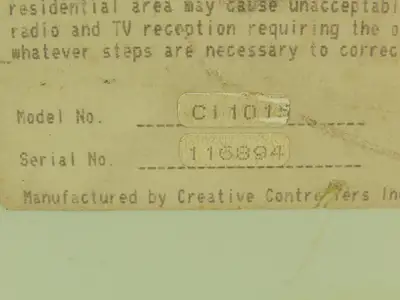 Creative Controllers Inc 5200 Series Controller Box 115V CI 1015
