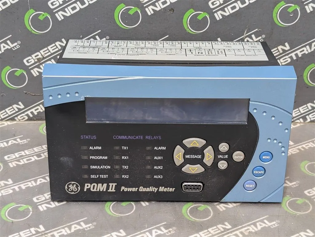 General Electric Multilin PQMII Power Quality Meter 73D224C4.000 Used