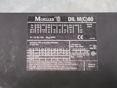 USED MOELLER DIL M(C)80