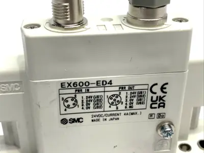 EX600-ED4 | SMC  Serial Transmission System End Plate, M12 5-Pin - Used