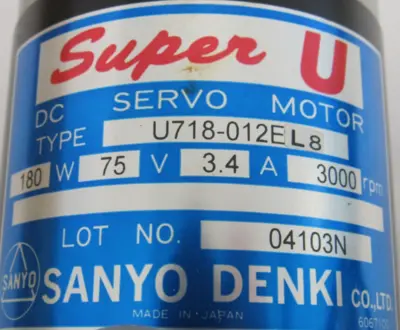 NEW SANYO DENKI U718-012EL8 SERVO MOTOR U718012EL8