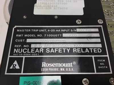 Rosemount 710DUOTT27000 Panel Meter Trip Unit Master Blank Scale