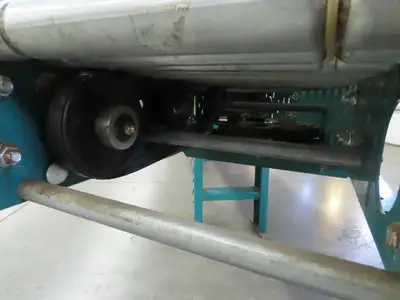 14' x 10" Live Roller Bed S-Curve Conveyor V-Belt Drive Adj Height *NO MOTOR*