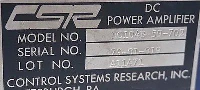 REPAIRED CONTROL SYSTEMS INC. NC104B-59-702 NC 100 CONTROLLER NC104B59702