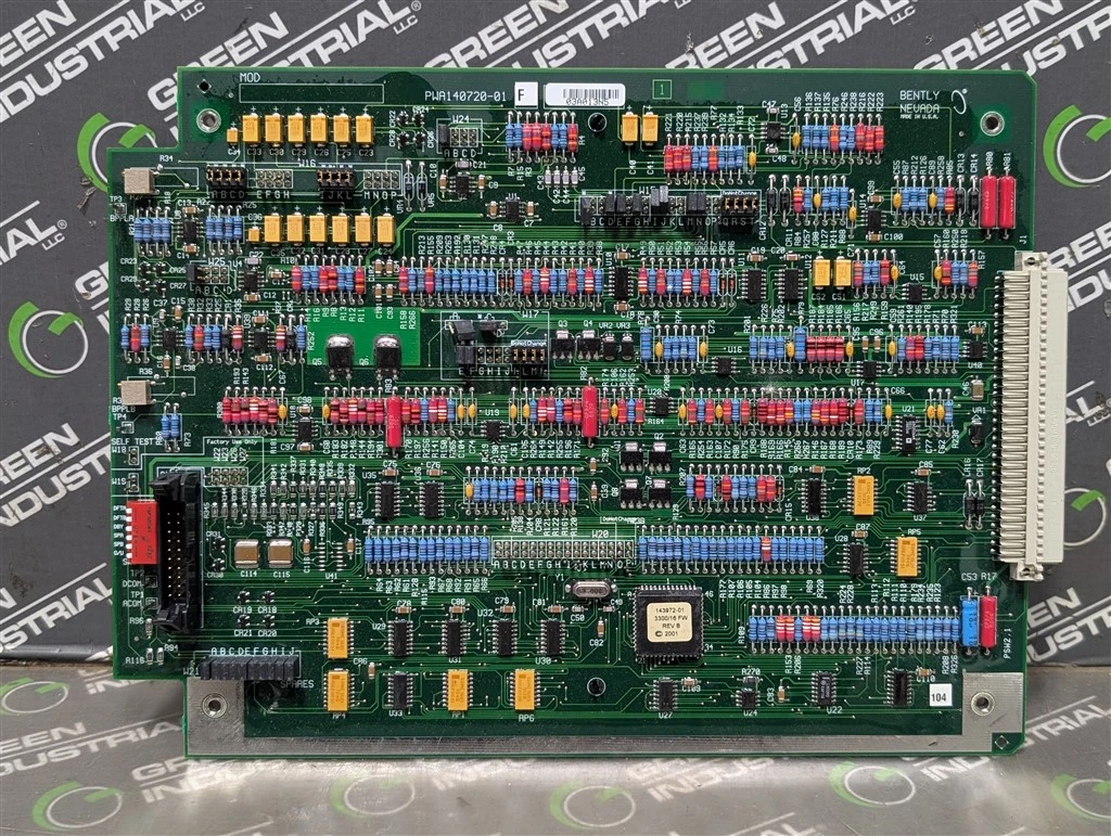 Bently Nevada PWA140720-01 Dual Vibration Monitor Main Board 3300/16 Rev. F Used
