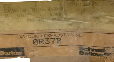 NEW PARKER 0R37B 3/8" EXHAUST VALVE MAX PSI 150