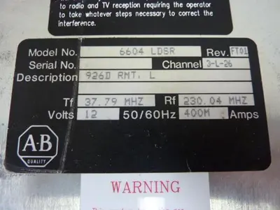 USED ALLEN BRADLEY 6604 LDSR