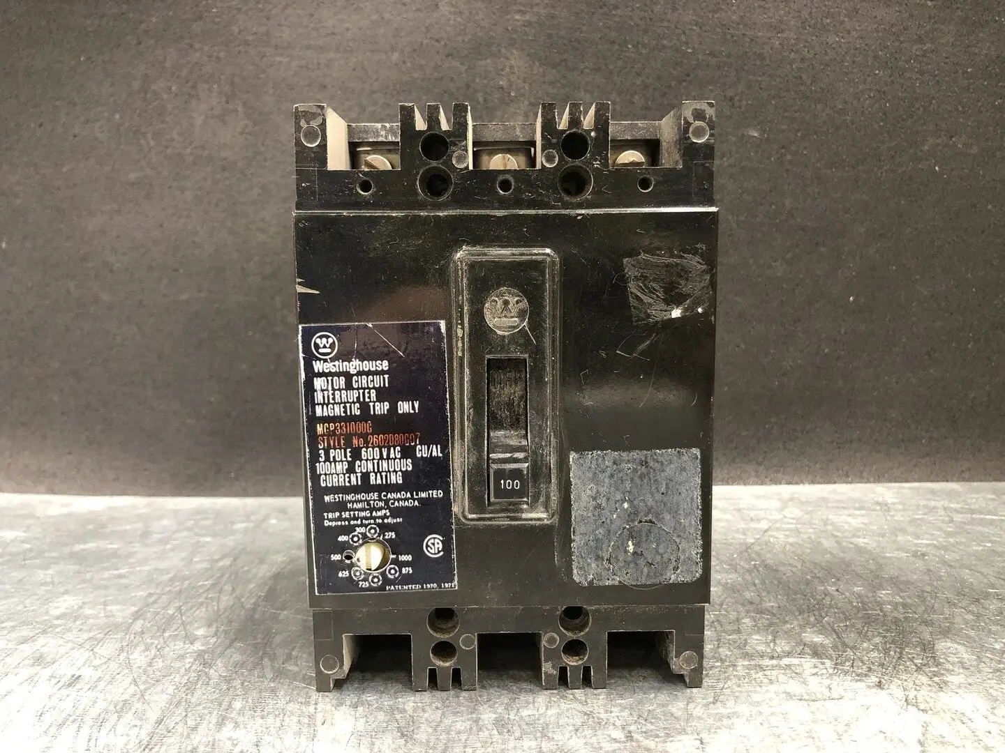 USED WESTINGHOUSE MCP331000G