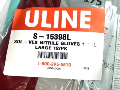 New | in-Stock Ansell Nitrile Chemical Gloves 13" Large S-15398L PKG OF 12 Gloves Michigan US | Maverick Industrial Sales #1395415