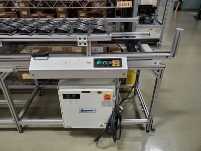 USED DYNAPACE 120" CHAIN RAIL CONVEYOR WITH COOLING FANS