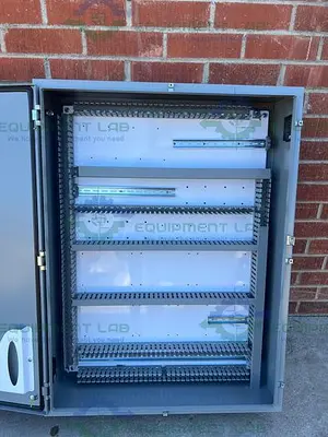 USED SCE 385666 INDUSTRIAL CONTROL PANEL ENCLOSURE 35.5" X 11.5" X 48"