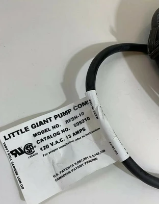 NEW LITTLE GIANT PUMP RFSN-10/599210