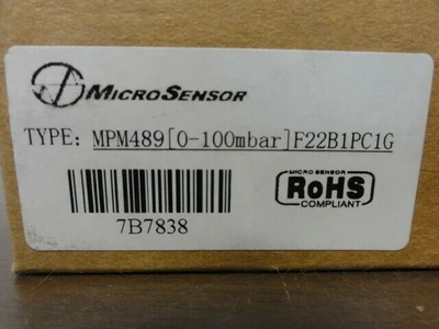 MicroSensor Model MPM489 Pressure Switch - 0-100mbar, F22B1C2G
