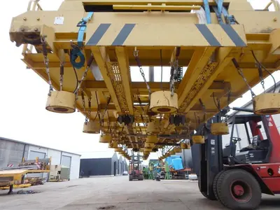 USED FIMEC CRANE WITH MAGNETIC PLATE HOIST 15 TON X 12 500 MM