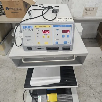 Used Erbe Erbe ICC 200 ESU w/ Foot Pedal & Power Cord , Cart Electrosurgical / Cautery Texas US | PT Medical Technologies #1458799