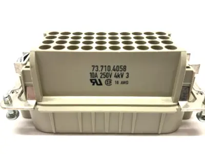 73.710.4058 | Wieland  Heavy Duty Connector Insert 40+PE Contacts - New Other