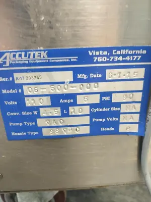 Accutek Accuvac 6-head Vacuum Filler