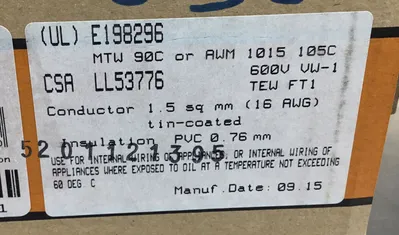 Lapp Kabel X07V-K 1X1.5 TINNED BLUE-WHITE Wire 6B-1